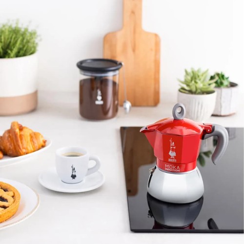 Bialetti Moka Induction czerwona 4TZ | CoffeeLove