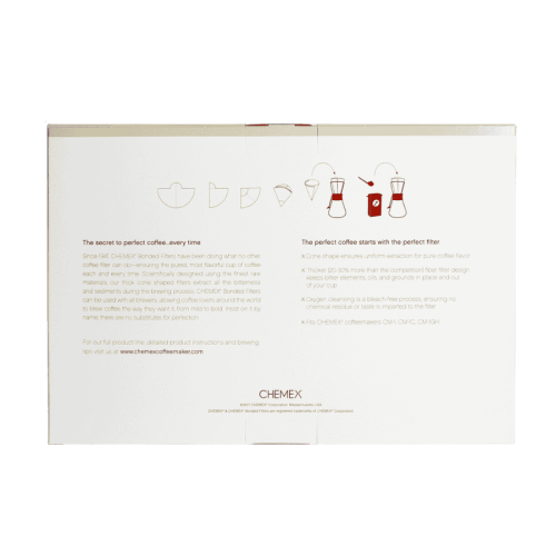 Chemex filtry 3 filiżanki białe FP-2 100 sztuk | CoffeeLove