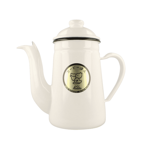 Kalita Enamel Pot Kettle 1.0 l White | CoffeeLove