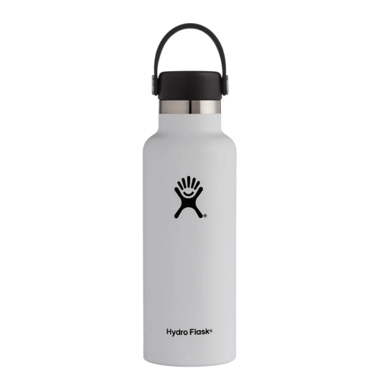 Hydro Flask 532 ml  18 oz Standard Mouth White | CoffeeLove