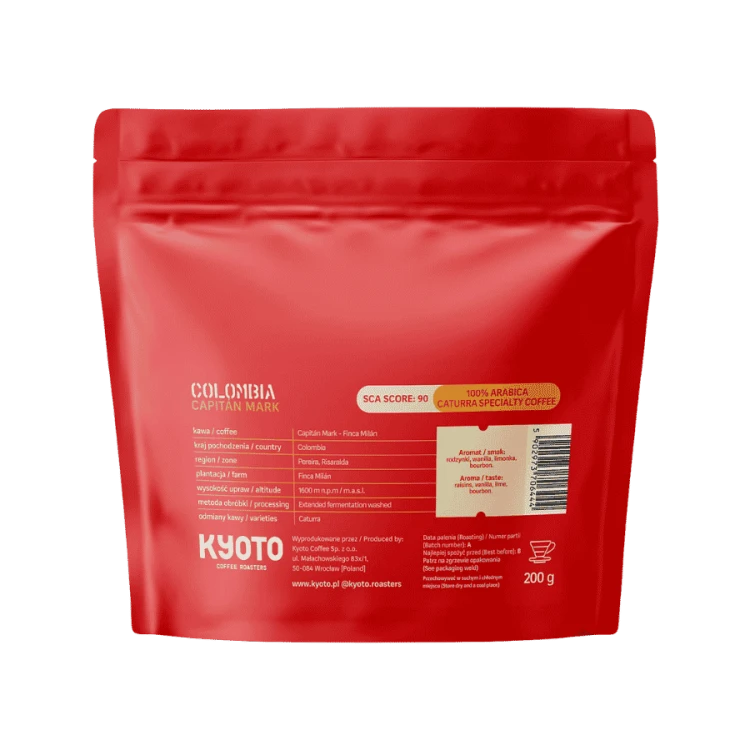 Kyoto Kolumbia Capitan Mark filter 200 g | CoffeeLove