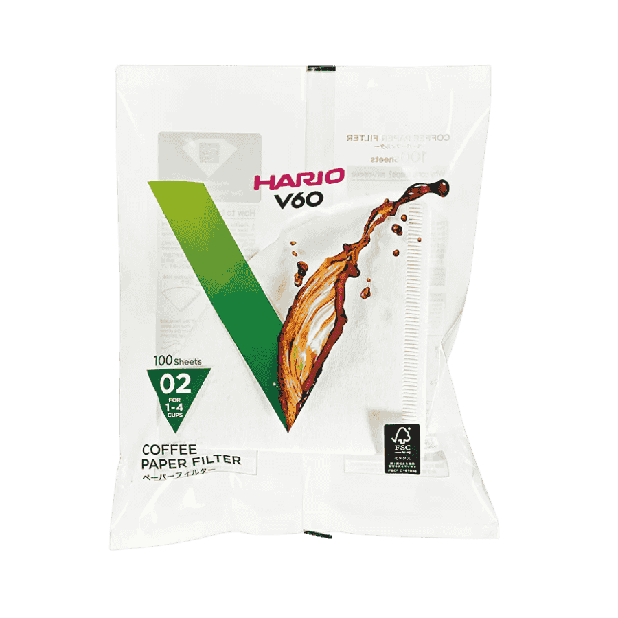 Hario Filtry papierowe białe V60-02 100 sztuk | CoffeeLove